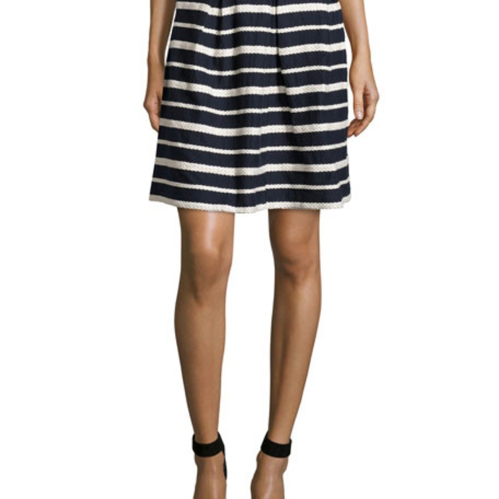 Max Studio blue striped skirt